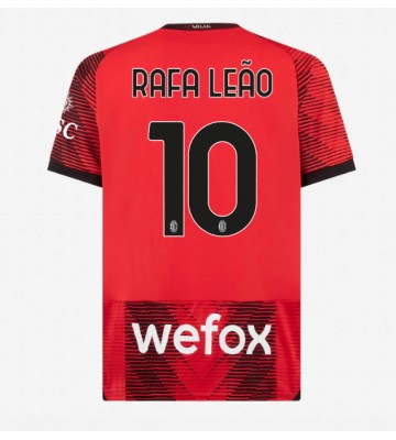 AC Milan Rafael Leao #10 Primera Equipación 2023-24 Manga Corta